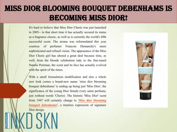 MISS DIOR BLOOMING BOUQUET DEBENHAMS IS BECOMING MISS DIOR!