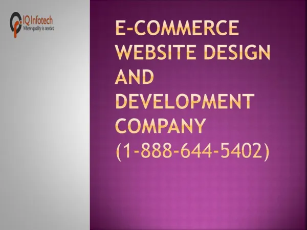 E-commerce Website Design and Development Company