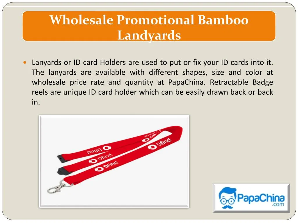 wholesale promotional bamboo landyards