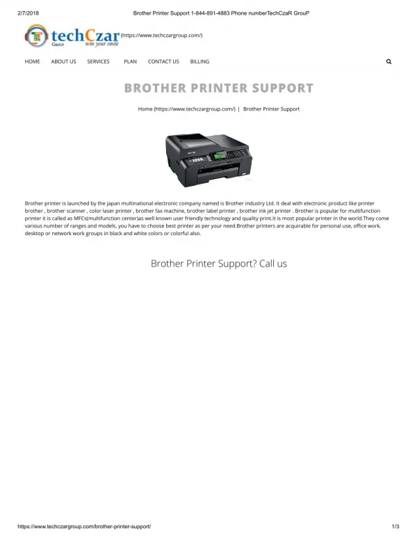 way to find brother printer customer support 1844-891-4883
