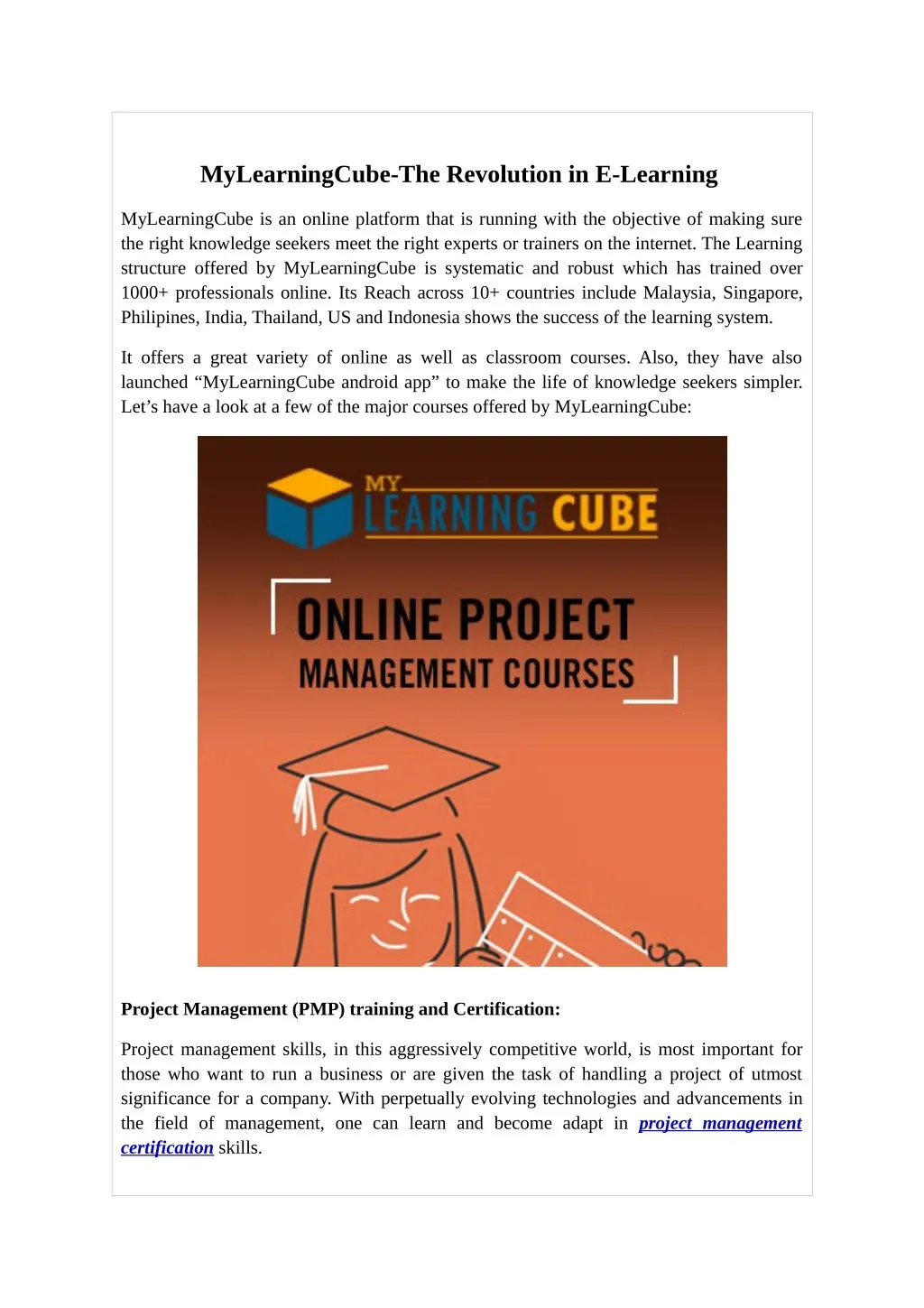 mylearningcube the revolution in e learning
