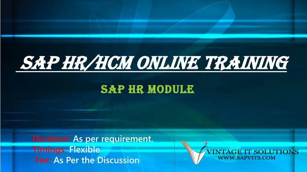 sap hr hcm online training