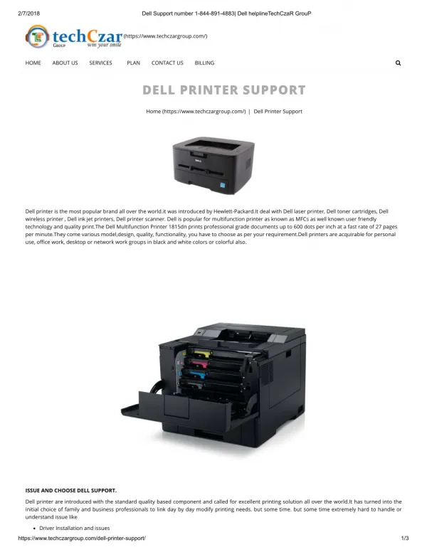 how to get dell printer customer service 1844-891-488