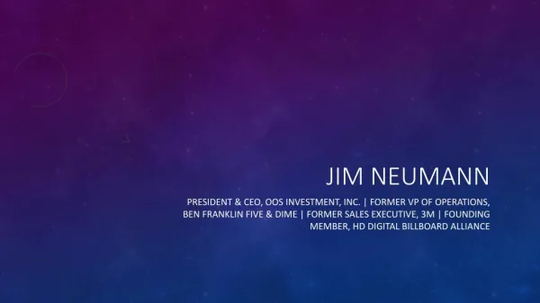 Jim Neumann - Entrepreneur