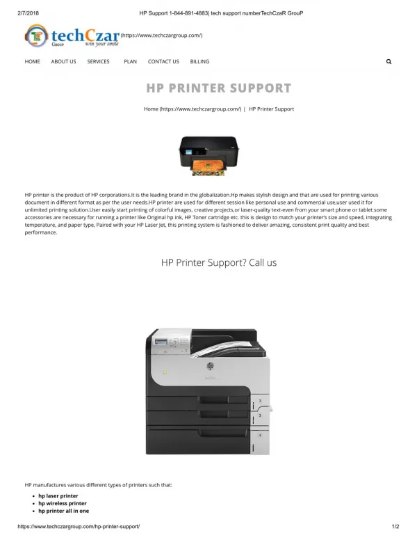 Easy Way to tech support hp printer customer service 1844-891-4883