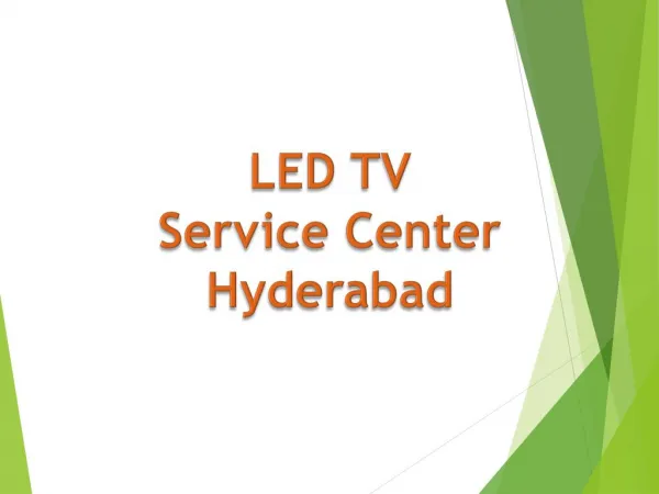 LED TV Service Center in Hyderabad