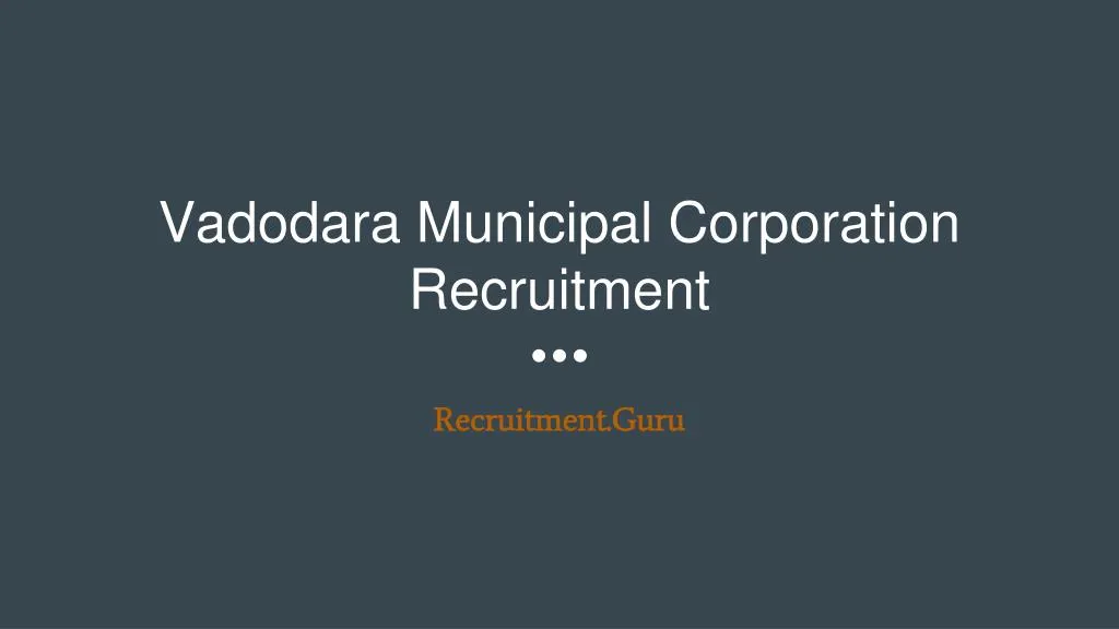 vadodara municipal corporation recruitment