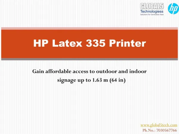 HP Latex 335 Printer | Global5Tech