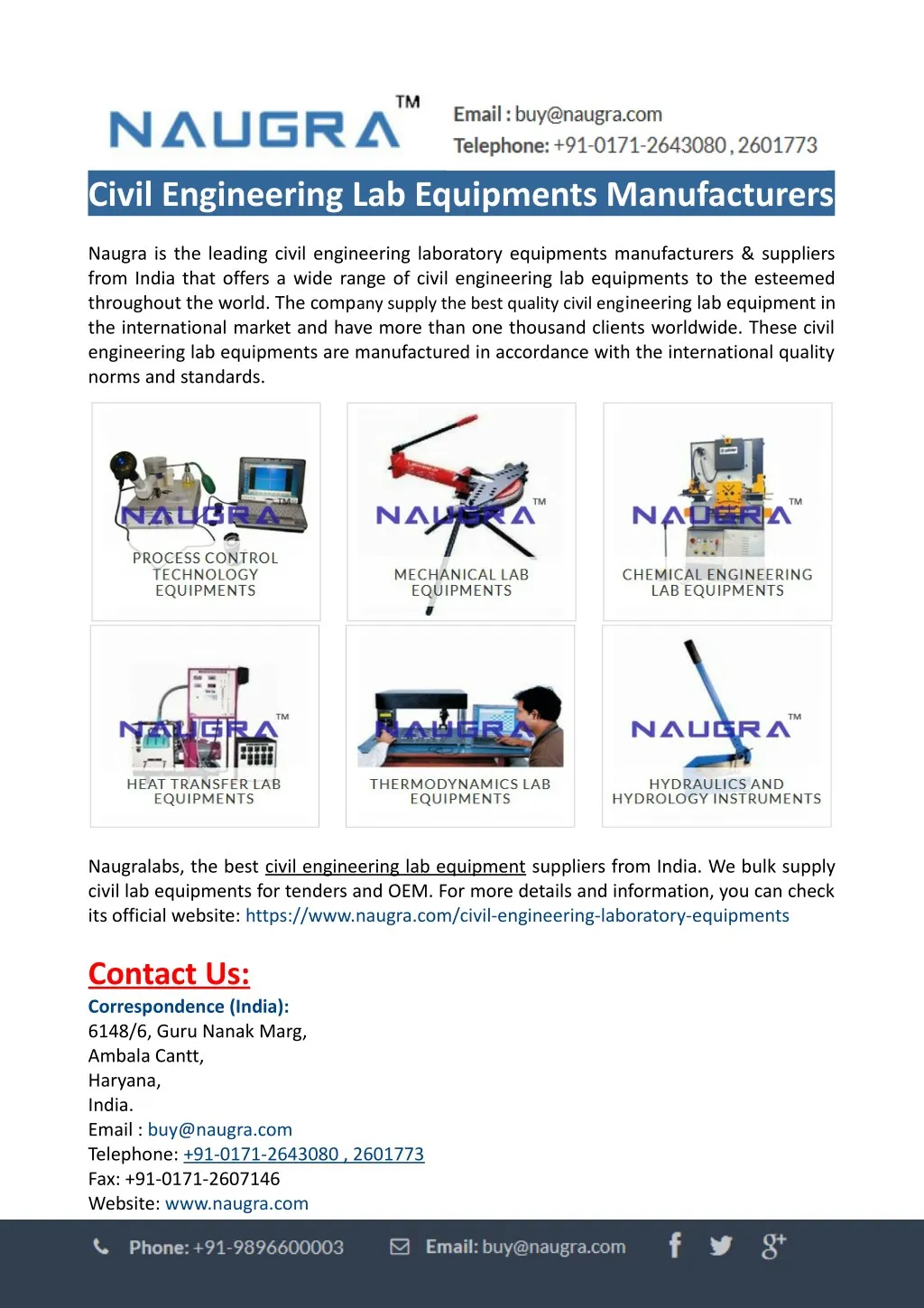 civil engineering lab equipments manufacturers