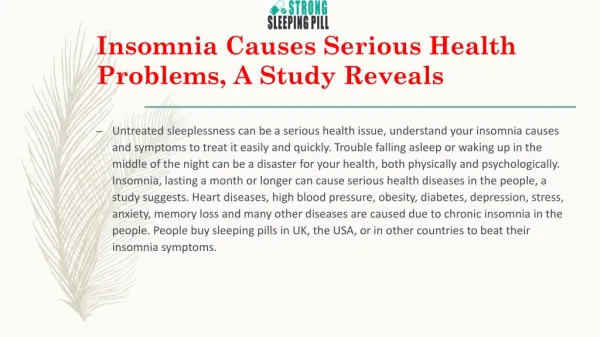 Insomnia Causes Serious Health Problems, A Study Reveals