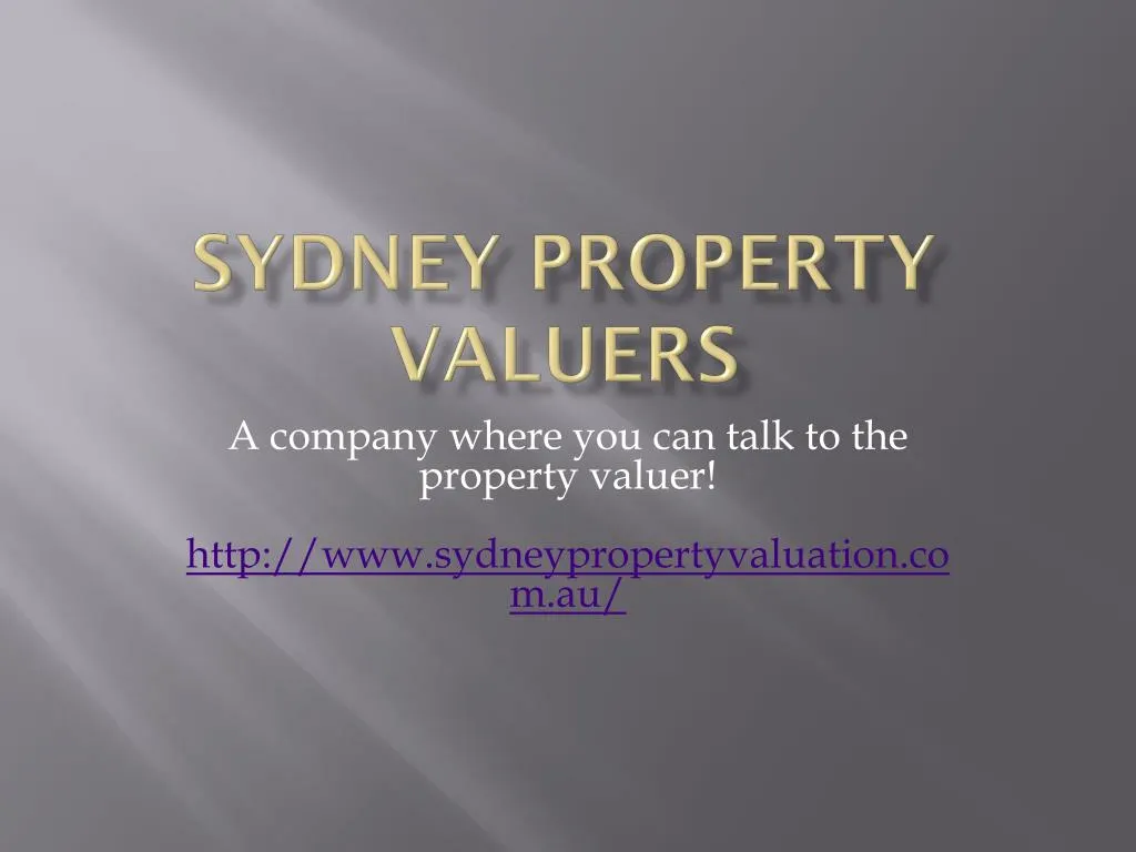 sydney property valuers