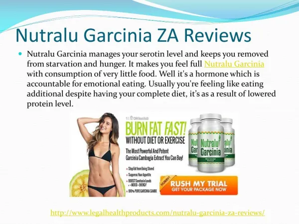 Nutralu Garcinia ZA Does Really Works?