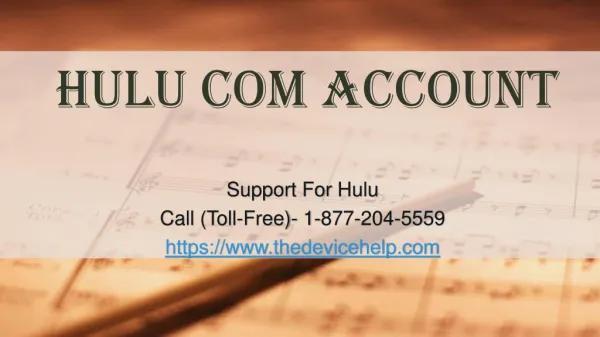 hulu com account help call Toll Free 1-877-204-5559