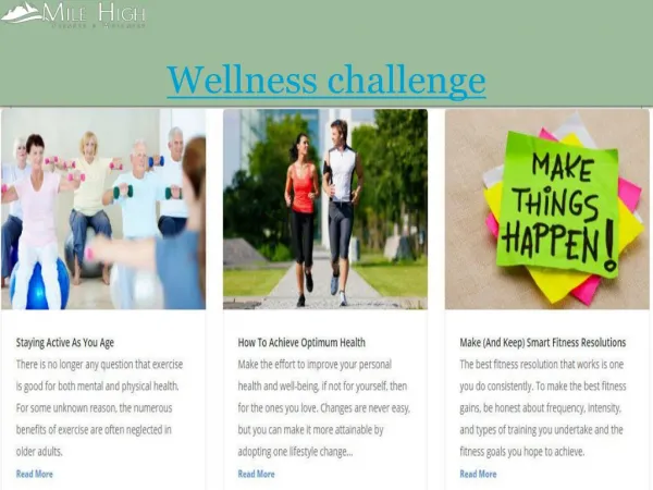 Wellness challenge