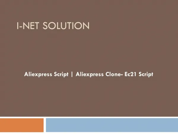 Aliexpress Script | Aliexpress Clone- Ec21 Script
