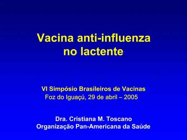Vacina anti-influenza no lactente