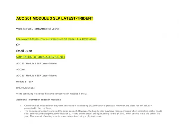 acc 201 module 3 slp latest trident
