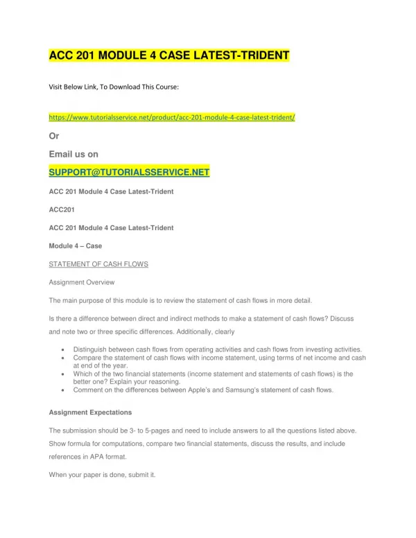 acc 201 module 4 case latest trident