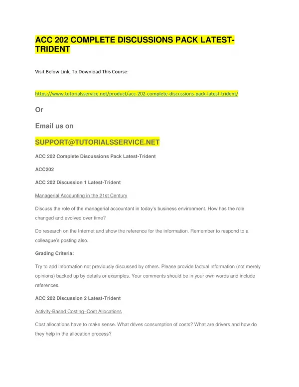 acc 202 complete discussions pack latest trident