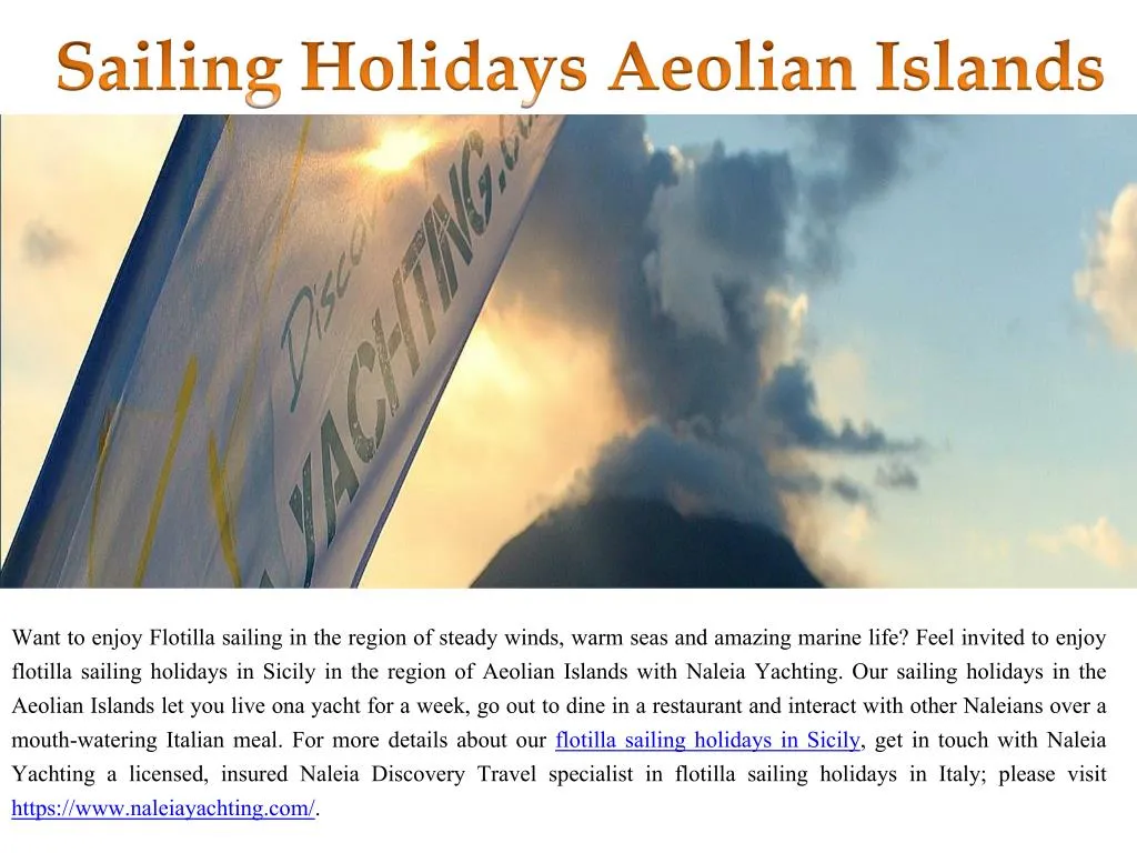 sailing holidays aeolian islands