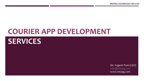 Courier App Development