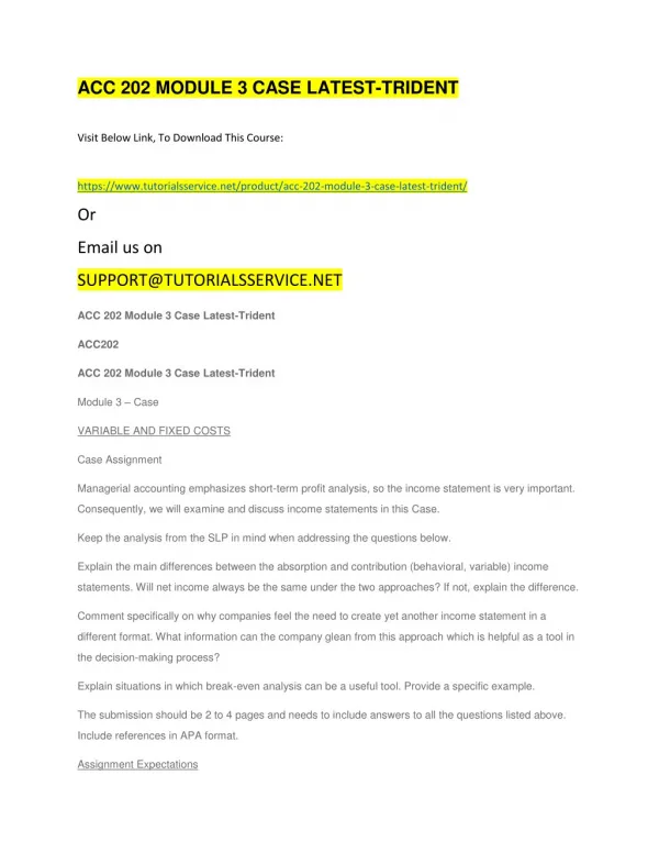 acc 202 module 3 case latest trident