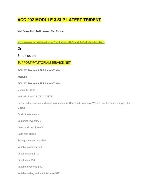 acc 202 module 3 slp latest trident