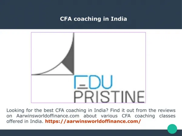 CFA coaching in Mumbai