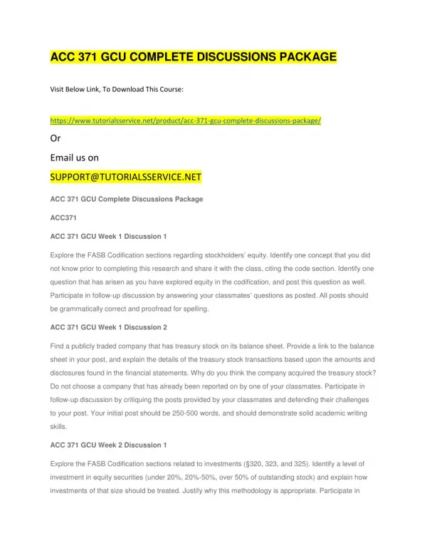 acc 371 gcu complete discussions package