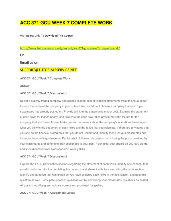 acc 371 gcu week 7 complete work