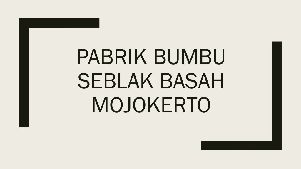 pabrik bumbu seblak basah mojokerto