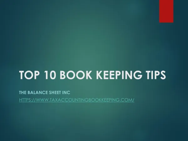Top Ten Bookkeeping Tips