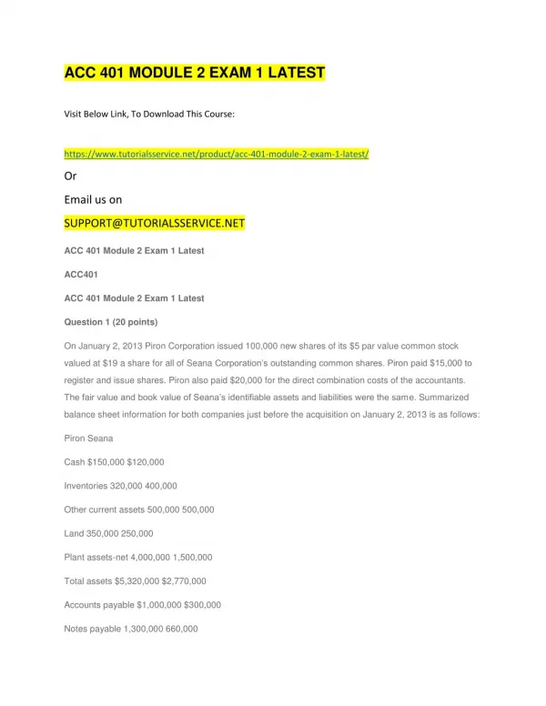 acc 401 module 2 exam 1 latest