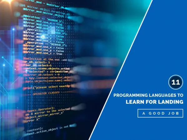 11 Programming Languages to Learn For Landing a Good Job