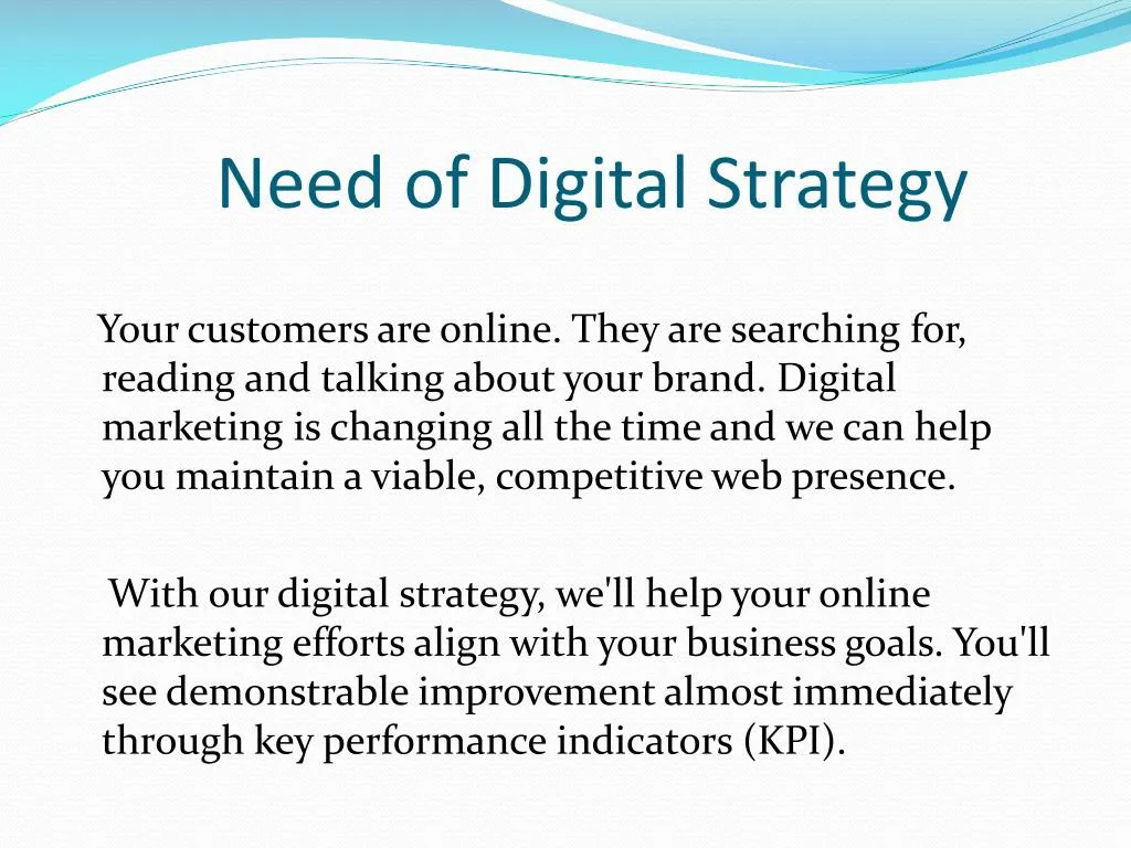 need of digital strategy
