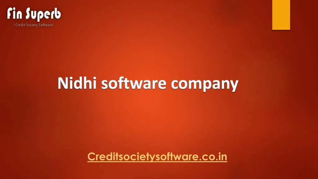 nidhi software company