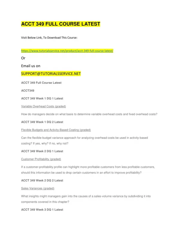 acct 349 full course latest