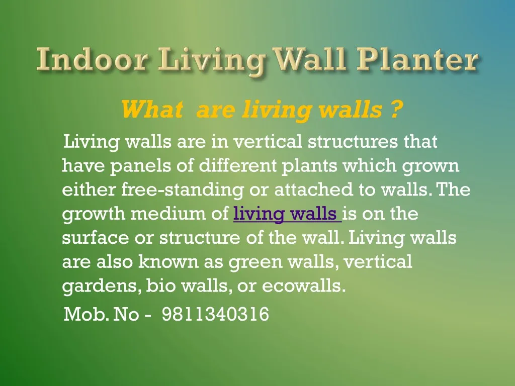 what are living walls living walls
