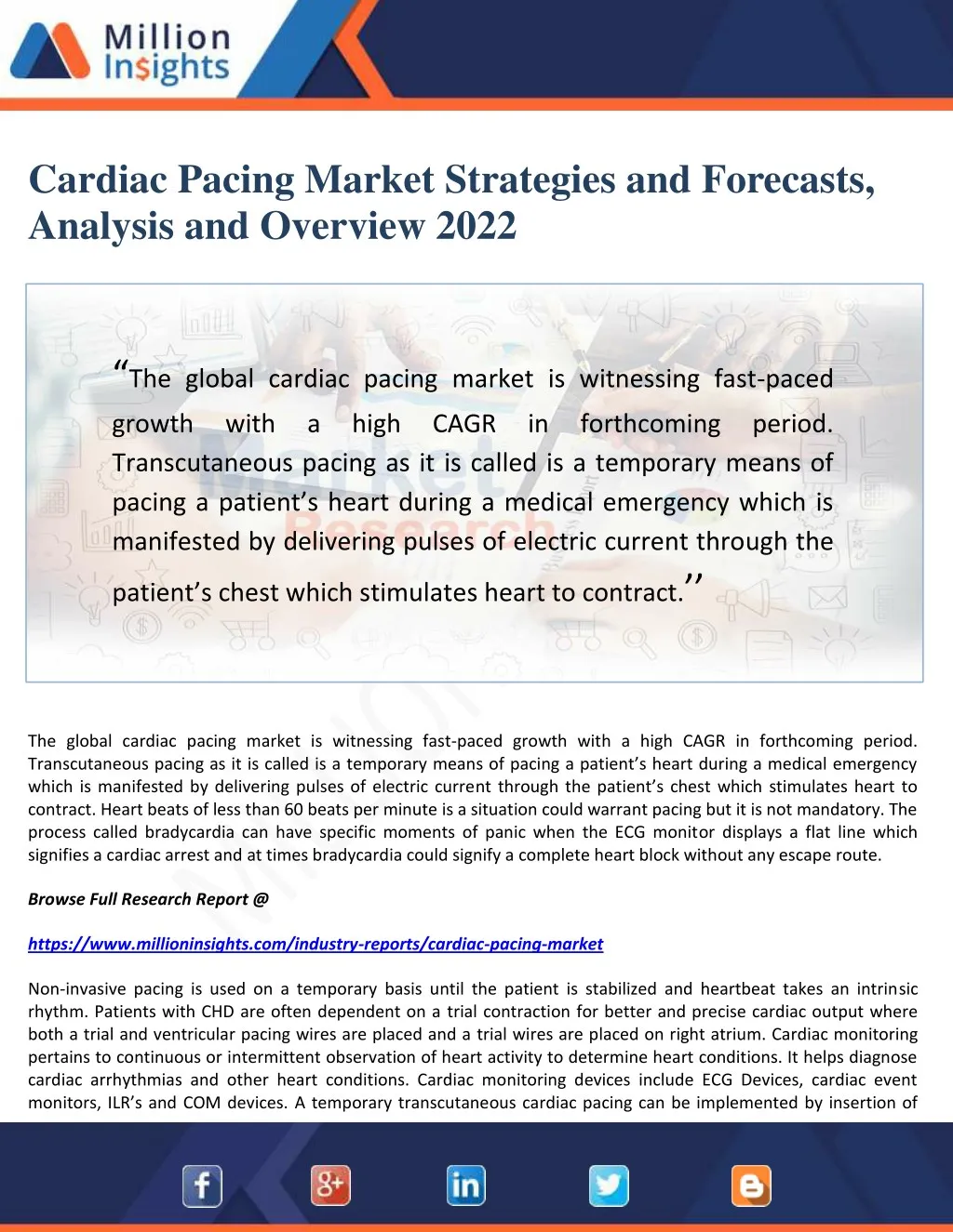 cardiac pacing market strategies and forecasts