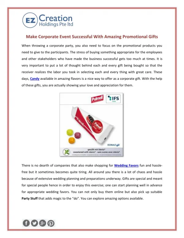 Make Corporate Event Successful With Amazing Promotional Gifts
