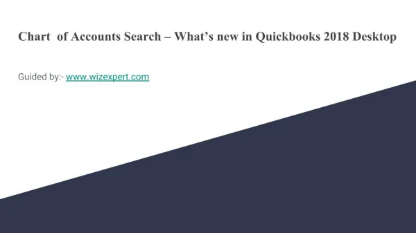 Chart of Accounts Search – What’s new in Quickbooks 2018 Desktop