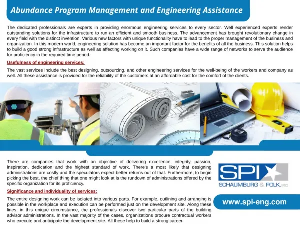 Abundance Program Management and Engineering Assistance