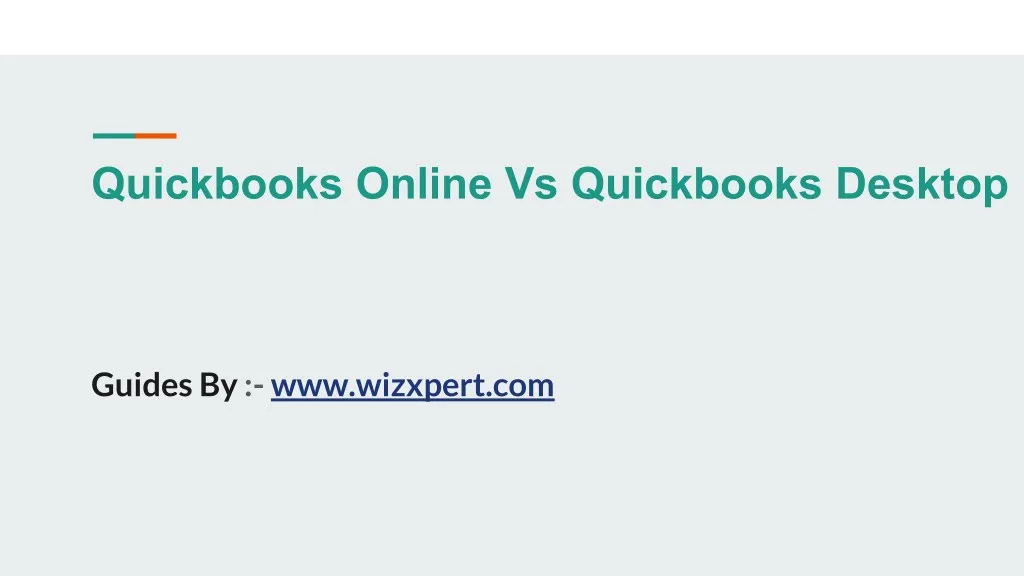 quickbooks online vs quickbooks desktop