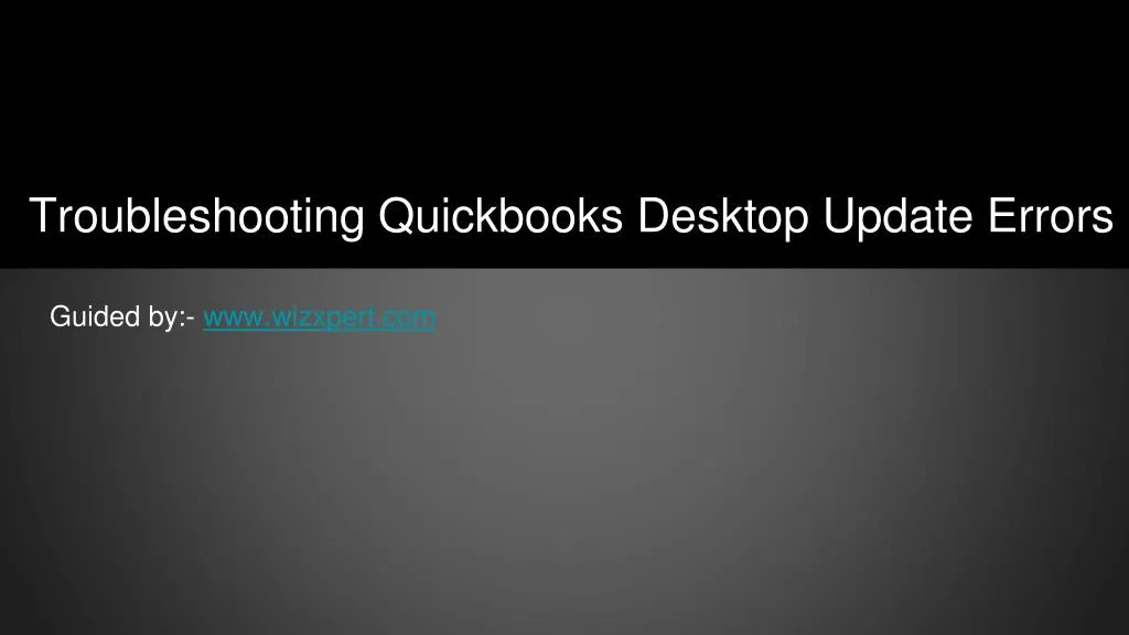 troubleshooting quickbooks desktop update errors
