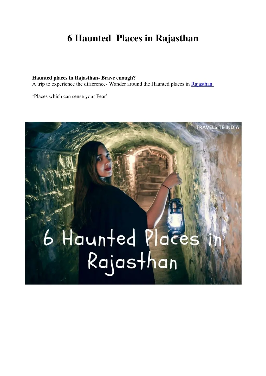 6 haunted places in rajasthan