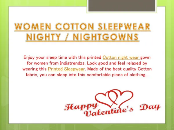 Women Cotton Sleepwear Nightgowns