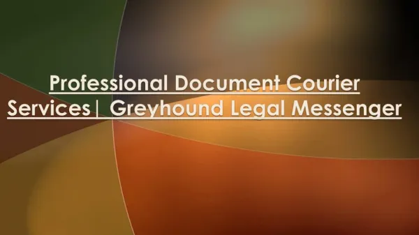 Greyhound Legal Messenger - Professional Document Courier Services