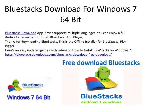 Bluestacks Download For Windows 7 64 Bit