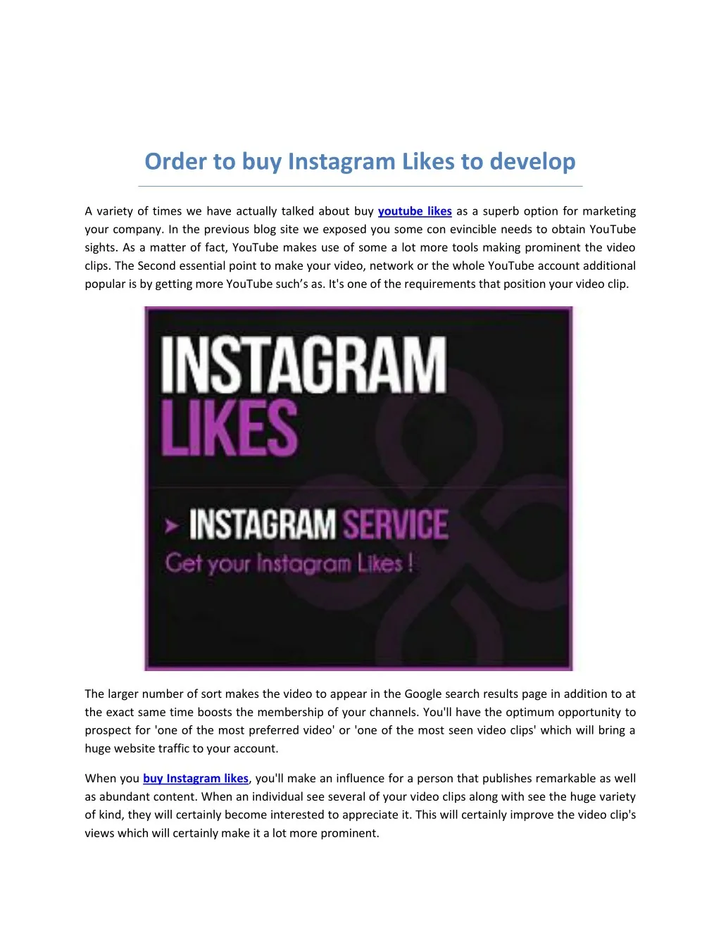 order to buy instagram likes to develop