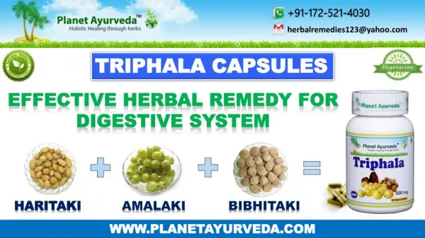 Triphala Capsules - Benefits, Ingredients, Dosage & Side effects